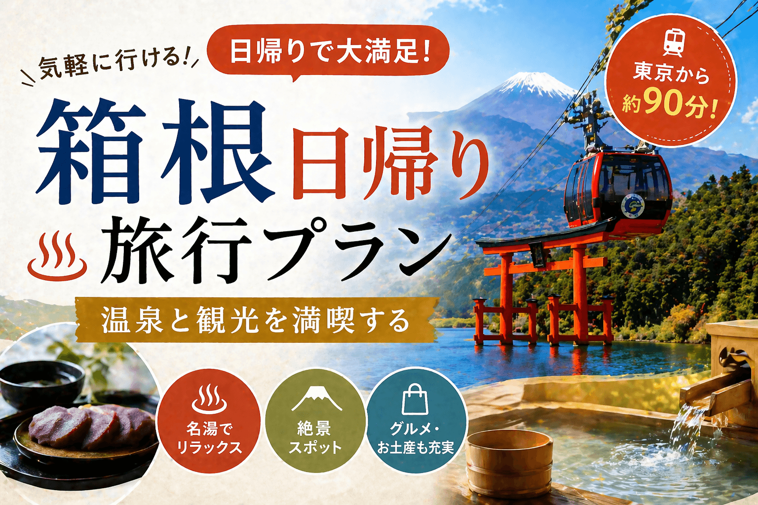 箱根日帰り旅行プラン|温泉と観光を満喫するモデルコース